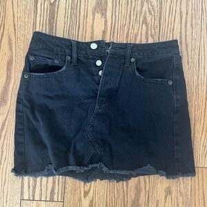 Black Denim Jean Skirt - Abercrombie Fitch - Size Small